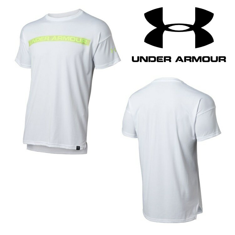 UNDER ARMOUR アンダーアーマー UAテック ショートスリーブ ライン テキスト シャツ(ベースボール/MEN)1354250（100：ホワイト）アンダーアーマーTシャツ Tシャツ トレーニングウエア 移動着 練習着