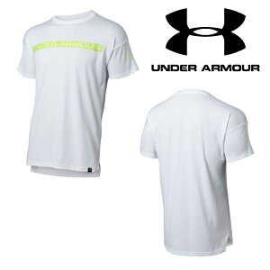 UNDER ARMOUR アンダーアーマー UAテック ショートスリーブ ライン テキスト シャツ(ベースボール/MEN)1354250（100：ホワイト）アンダーアーマーTシャツ Tシャツ トレーニングウエア 移動着 練習着