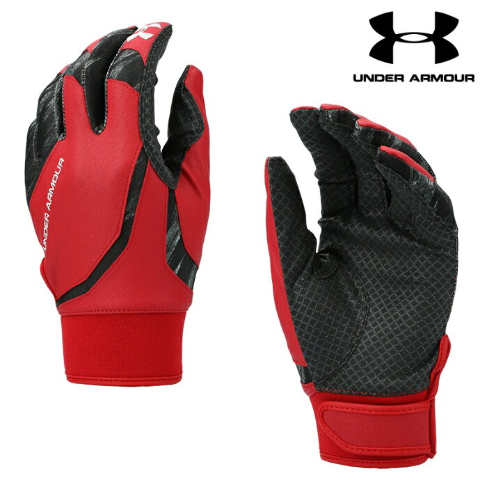 UNDER ARMOUR アンダーアーマー アンダーグローブ 守備手袋（ベースボール/インナーグローブ/左手用/MEN）1354260（600：RED）フィールディンググラブ 守備用