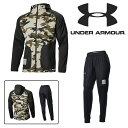 UNDER ARMOUR アンダーアーマー セットアップ UA ハイブリッド フルジップ ジャケット パンツ 上下セット（ベースボール/MEN）1375377/1375378（310/BaroqueGreen：001/Black）フリース 上下 トレーニングウエア 移動着 練習着 野球 ベースボールウエア 秋冬