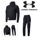 UNDER ARMOUR アンダーアーマー セットアップ UA アンディナイアブル3 レイヤー フルジップ ジャケット・パンツ 上下セット（ベースボール/MEN）1375382/1375383（001：ブラック）防風フリース トレーニングウエア 移動着 練習着 上下