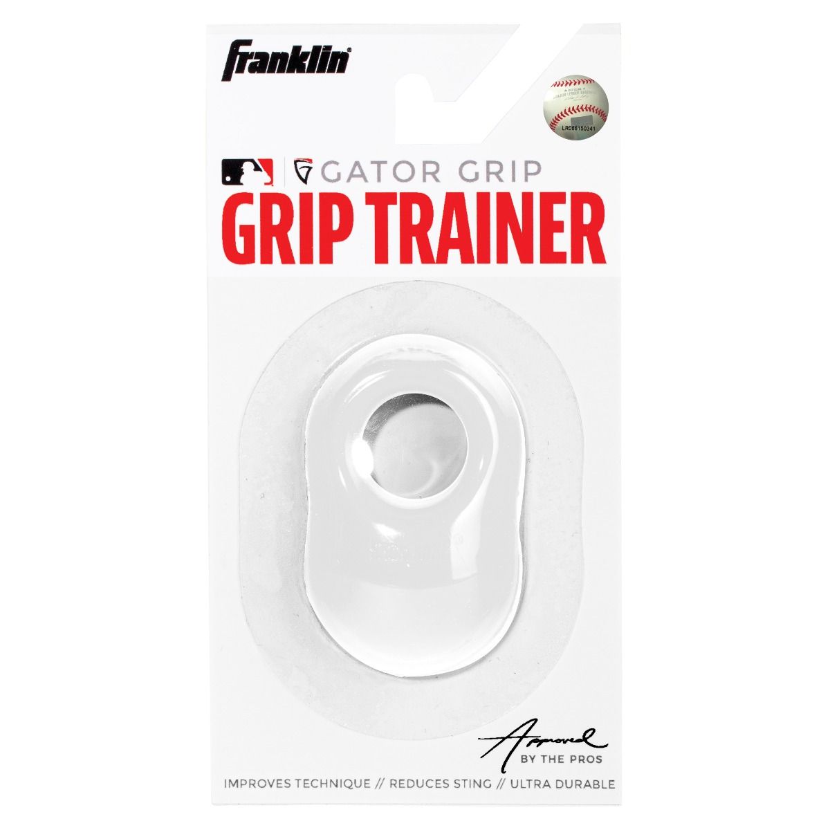 フランクリン MLB GATOR GRIP GRIP TRAINER（MLB ゲーターグリップ：グリップトレーナー）SHOK-SORB ショックソルボ（24052C2：ホワイト）MLB NPB メジャー 打者用 高校野球対応 学生野球 草野球 スイングスピードアップ しびれ防止 痛み防止 衝撃吸収 正確スイング