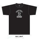 オンザコート ボールライン バスケット プリントTシャツ（スリムフィットタイプ）NBT1509：ブラック バスケTシャツ 練習着 練習用Tシャツ バスケットTシャツ トレーニングシャツ トレーニングウエア ボールラインTシャツ バスケトップス Tシャツ オンザコートTシャツ