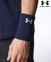 【送料無料!!：メール便】UNDER ARMOUR アンダーアーマー UA ニット リストバンド（ベースボール/1個入り/MEN）1364500（412：Midnight Navy / White）片手用 プロモデル プロ愛用 人気リストバンド アンダーアーマーリストバンド ニットバンド 汗止め 汗拭き