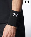 【送料無料!!：メール便】UNDER ARMOUR アンダーアーマー UA ニット リストバンド（ベースボール/1個入り/MEN）1364500（003：Black / White）片手用 プロモデル プロ愛用 人気リストバンド アンダーアーマーリストバンド ニットバンド 汗止め 汗拭き