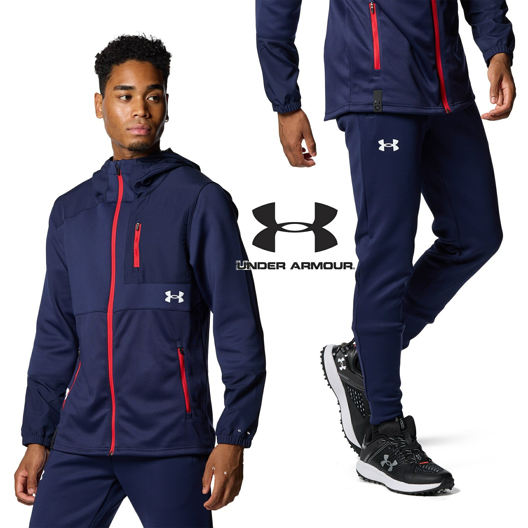 UNDER ARMOUR A_[A[}[ ZbgAbv UA A[}[jbg nCubh tWbv WPbgEA[}[jbg pc ㉺Zbgix[X{[/MENj1381264E1381265i410/410FMidnightNavy / Whitej㉺ g[jOEGA ړ K W 싅