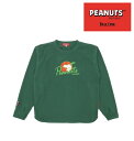 オンザコート ボールライン バスケット PEANUTS（スヌーピー）×BALL LINE フリースロングスリーブシャツ PNFS1521：グリーン バスケシャツ バスケウエア 可愛い カワイイ フリースシャツ