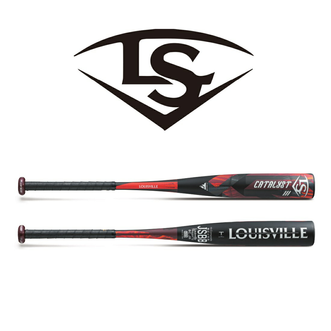 Louisville Slugger ルイスビルスラッガー 少年軟式バット カタリストIII TI（コンポジットバット）WBL2921010（ブラック×レッド）トップバランス バット 金属バット カタリストバット コンポジットバット JRバット ジュニアバット 少年バット カタリストバット ルイスビル