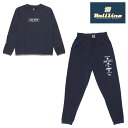 オンザコート BALL LINE ボールライン バスケット スリムスウェットシャツ・スリムスウェットパンツ BLSS1673:BLSP1673 ネイビー 上下セ...
