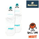 【25年NEW】オンザコート ボールライン バスケット BALL LINE ミドルソックス BLS289 ホワイト/ミント MEET ミートくん バッソク バス...