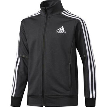 NEW●送料込●アディダス: ボーイズ adidasDAYS デニム風ジャージ ジャケット　BQ6400　BLK/WHT