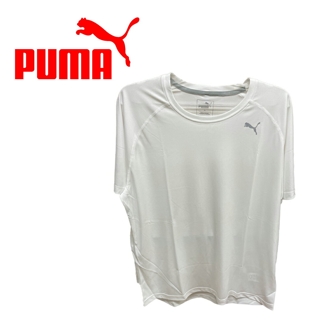 プーマ 【メンズ】 PUMA 吸収 速乾 ホワイト ランニング Tシャツ [51576002] トレーニングウェア ジム ウォーキング 練習着