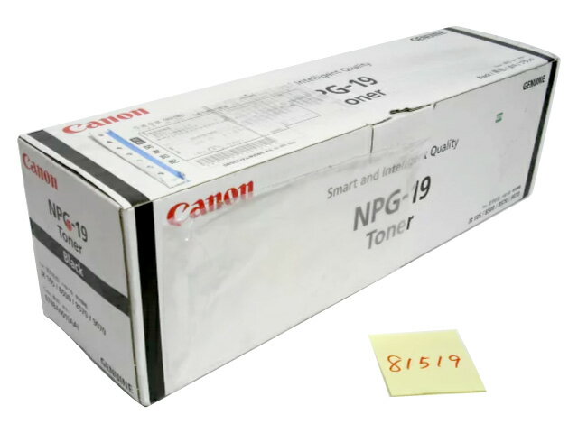 キャノン NPG-19 トナー ブラック 純正品 ■外箱汚れ等あり81519S3【中古】