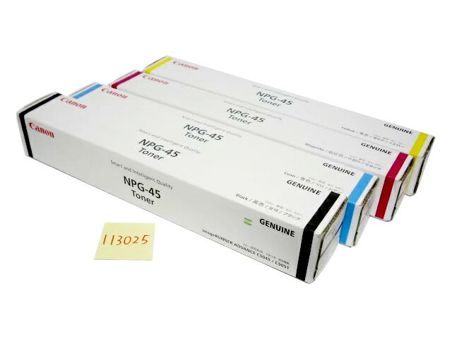 キャノン NPG-45 4色 純正品 ■外箱若干汚れはがれあり■ブラックとイエローは外箱開封未使用【中古】npg45