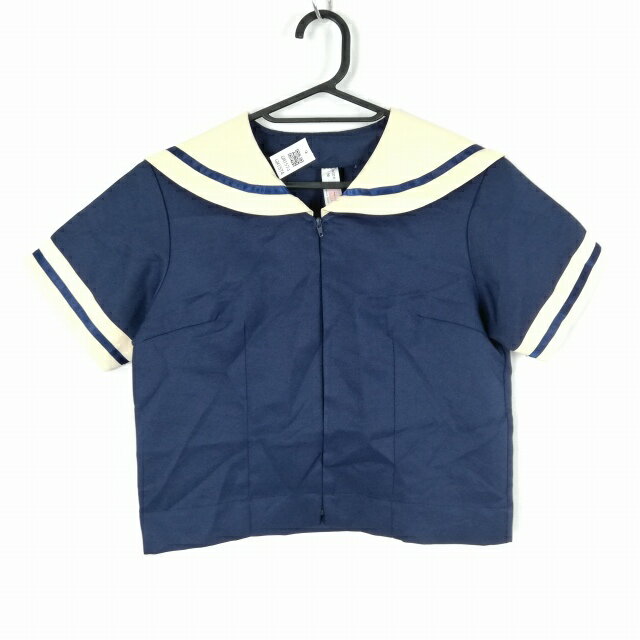 コスプレ セーラー服 上着 M 青1本線 女子 学生服 中学 高校 紺 制服 中古 GM1574