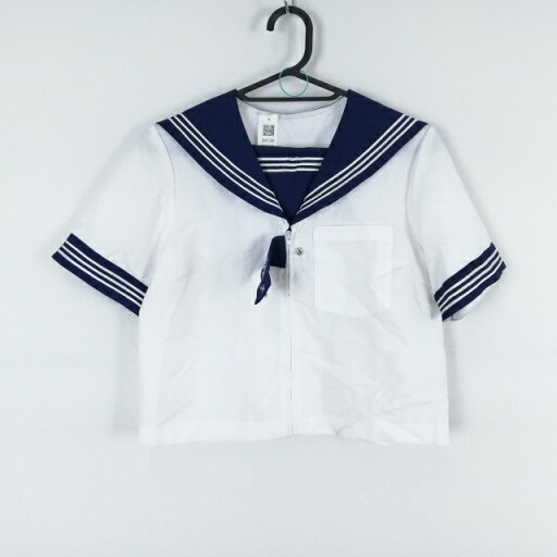コスプレ セーラー服 上着 白3本線 女子 学生服 中学 高校 白 制服 中古 GM1580 コスプレ セーラー服 上着 白3本線 女子 学生服 中学 高校 白 制服 中古 GM1580