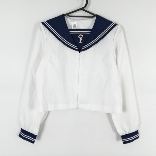 コスプレ セーラー服 上着 白2本線 女子 学生服 中学 高校 白 制服 中古 GM1581 コスプレ セーラー服 上着 白2本線 女子 学生服 中学 高校 白 制服 中古 GM1581