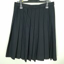 スクールスカート 冬物 w69-丈59 ストライプ 中学 高校 プリーツ 学生服 制服 女子 中古 HK9841
