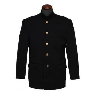 【送料無料】新品 丈76　変形学生服　男子学生服 学ラン 中ラン 黒(OT)・5172