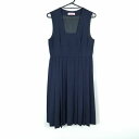 ジャンパースカート バスト84 ウエスト74 冬物 女子 学生服 中学 高校 紺 制服 中古 ランクC NA5602