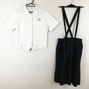 ブラウス スカート 上下2点セット L 大きいサイズ 夏物 女子 学生服 兵庫網干高校 白 制服 中古 ランクC EY0037
