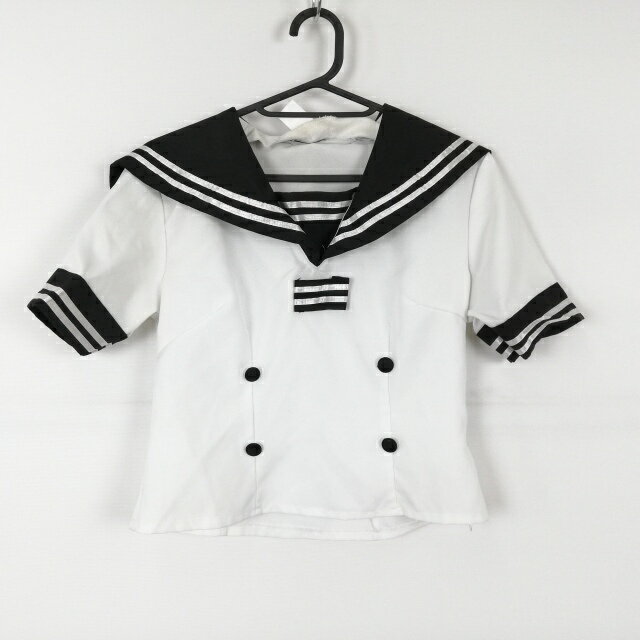 コスプレ セーラー服 上着 白2本線 女子 学生服 中学 高校 白 制服 中古 GM1706