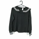 コスプレ セーラー服 上着 M 白2本線 女子 学生服 中学 高校 黒 制服 中古 GM1719