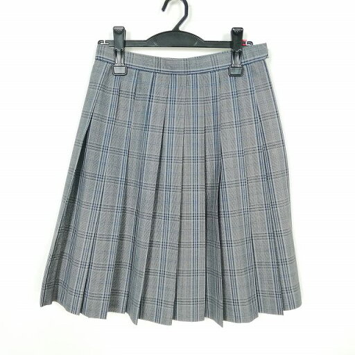 スクールスカート 夏物 w63-丈56 チェック 中学 高校 プリーツ 学生服 制服 女子 中古 HK6405 スクールスカート 夏物 w63-丈56 チェック 中学 高校 プリーツ 学生服 制服 女子 中古 HK6405