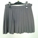 スクールスカート 夏物 w69-丈42 ストライプ 中学 高校 ミニ丈 プリーツ 学生服 制服 女子 中古 HK8105