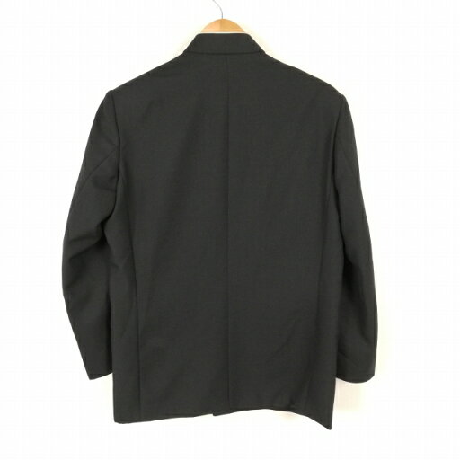 学生服 学ラン 175A 男子 上着 ウール混 標準型学生服 ラウンドカラー サージ 黒 中古 ランクC a3 JJ6237