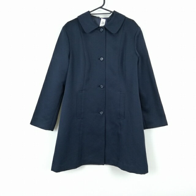 コート 上着 大きいサイズ 特大 冬物 女子 学生服 中学 高校 紺 制服 中古 ランクB NA0444