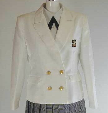 ブレザー ダブル 白 ホワイト 制服 上着 tam_40036
