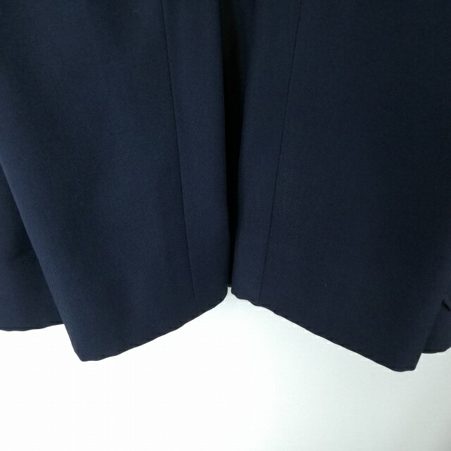 ブレザー スカート 上下2点セット 大きいサイズ 冬物 女子 学生服 中学 高校 紺 制服 中古 ランクC EY0910