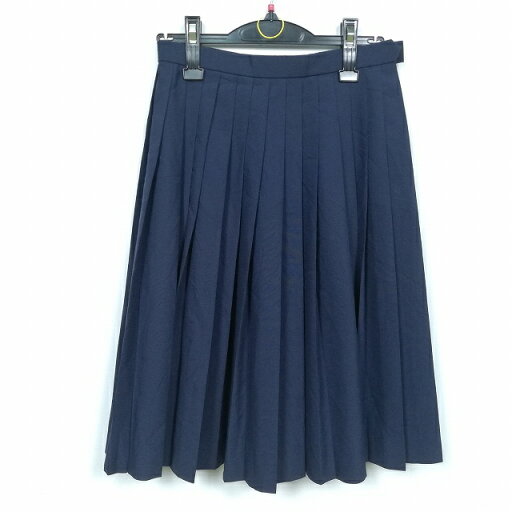 スクールスカート 夏物 w63-丈59 紺 中学 高校 プリーツ 学生服 制服 女子 中古 HK5482 スクールスカート 夏物 w63-丈59 紺 中学 高校 プリーツ 学生服 制服 女子 中古 HK5482