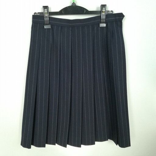 スクールスカート 夏物 w66-丈59 ストライプ 中学 高校 プリーツ 学生服 制服 女子 中古 HK8107 スクールスカート 夏物 w66-丈59 ストライプ 中学 高校 プリーツ 学生服 制服 女子 中古 HK8107