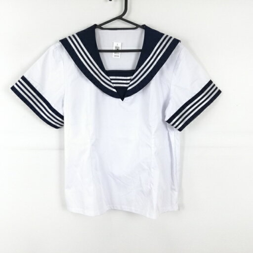 コスプレ セーラー服 上着 XL 大きいサイズ 白3本線 女子 学生服 中学 高校 白 制服 中古 GM2030 コスプレ セーラー服 上着 XL 大きいサイズ 白3本線 女子 学生服 中学 高校 白 制服 中古 GM2030