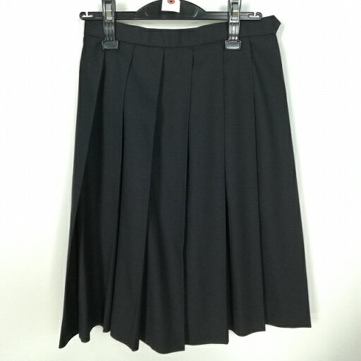 スクールスカート 冬物 w60-丈59 黒 中学 高校 プリーツ 学生服 制服 女子 中古 HK9229 スクールスカート 冬物 w60-丈59 黒 中学 高校 プリーツ 学生服 制服 女子 中古 HK9229