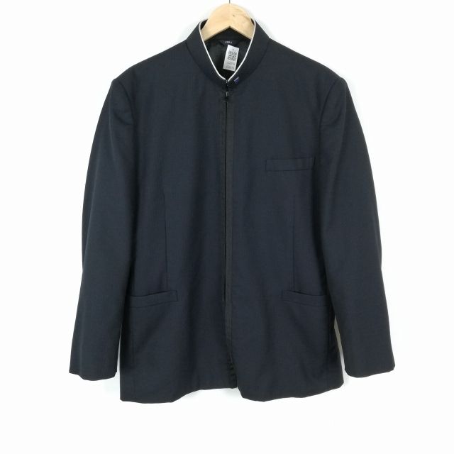 学生服 学ラン 180A 男子 トンボ 上着 ウール混 海軍型学生服 ラウンドカラー 紺 中古 ランクC a3 JJ6078