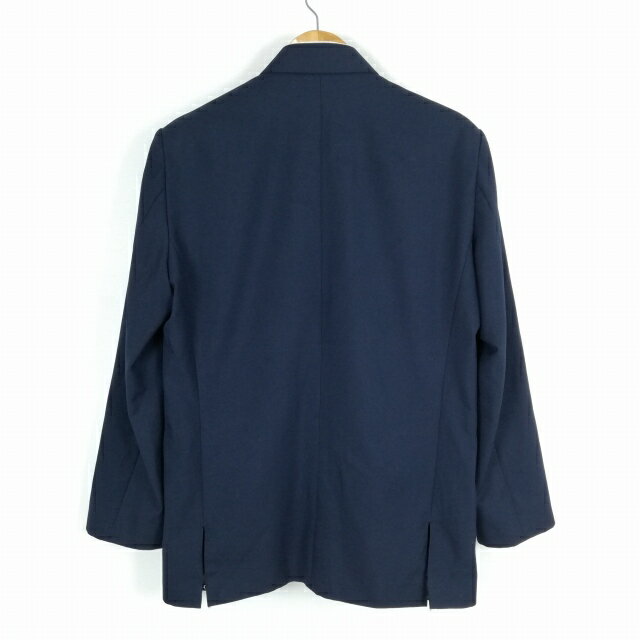 学生服 学ラン 185A 男子 上着 ウール混 学校指定制服 ラウンドカラー サージ 紺 中古 ランクB a3 JJ6933