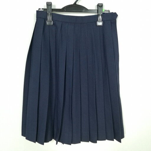スクールスカート 夏物 w66-丈60 紺 中学 高校 プリーツ 学生服 制服 女子 中古 HK5554 スクールスカート 夏物 w66-丈60 紺 中学 高校 プリーツ 学生服 制服 女子 中古 HK5554