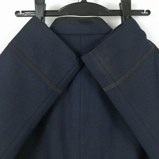 学生服 学ラン 180B 男子 富士ヨット 上着 丸洗い可 ウール混 海軍型学生服 ラウンドカラー サージ 紺 中古 ランクC a3 JJ6951