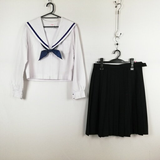 セーラー服 スカート スカーフ 上下3点セット 大きいサイズ カンコー 中間服 青1本線 女子 学生服 中学 高校 白 中古 ランクC NA5054 セーラー服 スカート スカーフ 上下3点セット 大きいサイズ カンコー 中間服 青1本線 女子 学生服 中学 高校 白 中古 ランクC NA5054