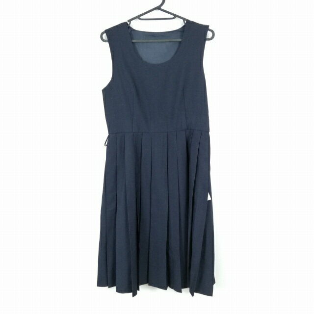 ジャンパースカート バスト86 ウエスト74 冬物 女子 学生服 中学 高校 紺 制服 中古 ランクC NA5454