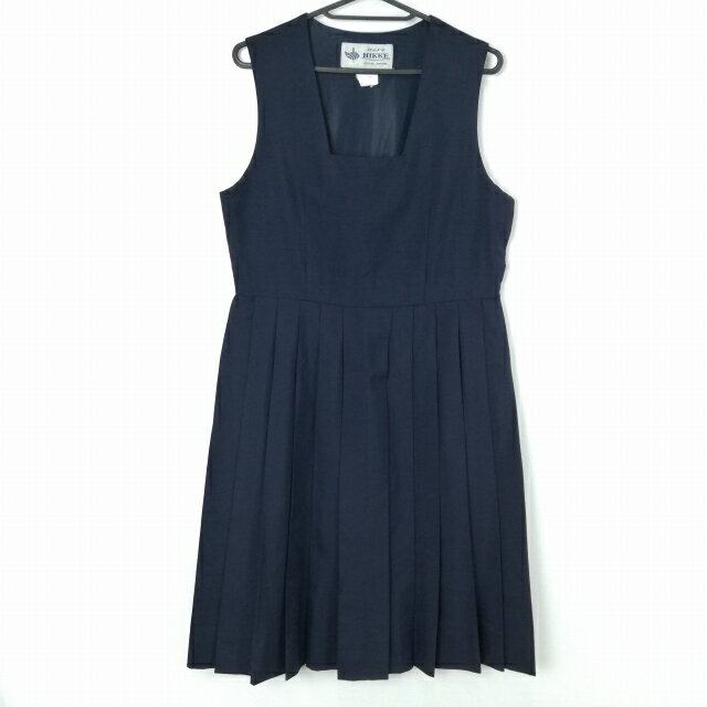 ジャンパースカート 170A バスト92 ウエスト80 夏物 女子 学生服 中学 高校 紺 制服 中古 ランクC NA5685