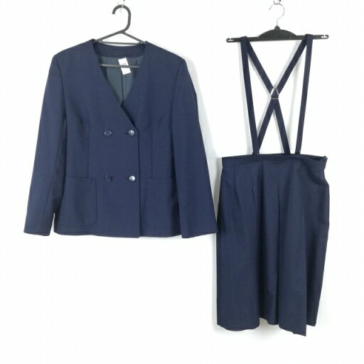 イートン スカート 上下2点セット 165A 冬物 女子 学生服 中学 高校 紺 制服 中古 ランクB EY5726 イートン スカート 上下2点セット 165A 冬物 女子 学生服 中学 高校 紺 制服 中古 ランクB EY5726
