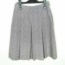 スクールスカート 冬物 w66-丈58 チェック 中学 高校 プリーツ 学生服 制服 女子 中古 HK9900