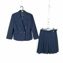 ブレザー ベスト スカート 上下3点セット 指定 160A 冬物 女子 学生服 鹿児島第一中学高校 紺 制服 中古 ランクC NA8109