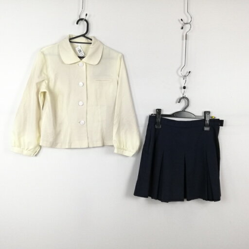 ブラウス ミニスカート 上下2点セット LL 中間服 女子 学生服 中学 高校 黄 制服 中古 ランクC EY1000 ブラウス ミニスカート 上下2点セット LL 中間服 女子 学生服 中学 高校 黄 制服 中古 ランクC EY1000