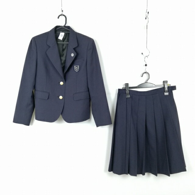ブレザー スカート 上下2点セット 155A 冬物 女子 学生服 東京日野第一中学 紺 制服 中古 ランクC EY1007
