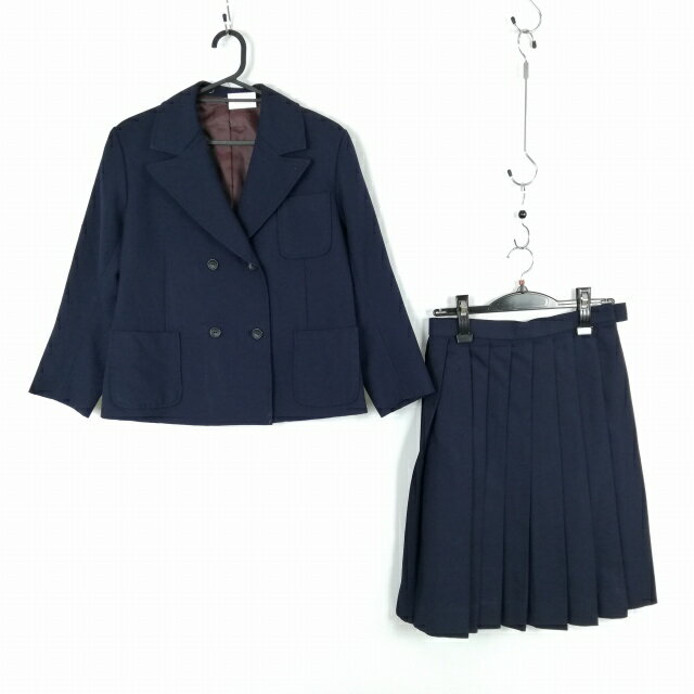 Other - ブレザー スカート 上下2点セット 冬物 女子 学生服 中学 高校 紺 制服 中古 ランクC EY4053